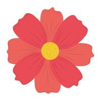 lindo, flor, flor, naturaleza, aislado, icono, vector