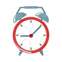 alarm clock wake up time icon flat design vector