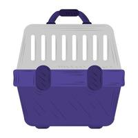 pet cage transport travel accessories on white background vector