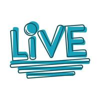 live stream content digital blue design vector