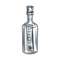bottle with message vector