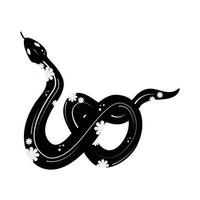tattoo snake floral vector