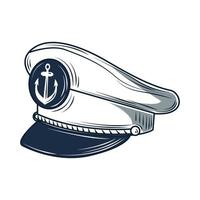 captain hat nautical vector