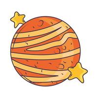 cute space planet vector