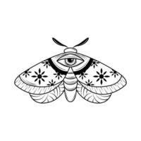 tatuaje mariposa minimalista vector