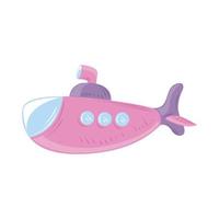 dibujos animados de transporte submarino vector