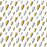 Lightning seamless pattern vector illustration Hand drawn sketched doodle lightning symbols