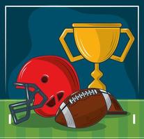 american football equipment vector