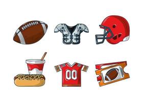 american football set vector