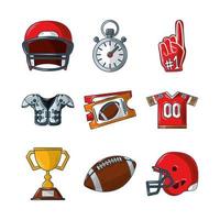 set american football vector