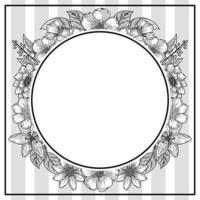 flowers round frame vector