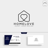 love home line logo template vector illustration icon element isolated vector