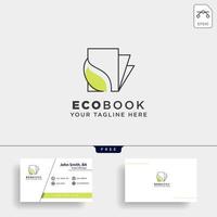 eco book  nature learn line logo template vector illustration icon element isolated  vector file