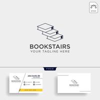 book stairs line art logo template vector illustration icon element isolated  vector file