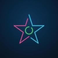 neon light space star vector