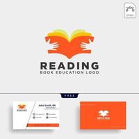 reading book magazine education simple logo template vector illustration icon element  vector file