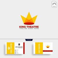 king theatre entertainment simple logo template vector illustration icon lement isolated  vector file