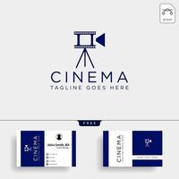 video cinema with tripod stand simple logo template with black color vector illustration icon element isolated vector file