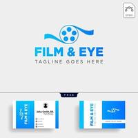 eye cinema studio entertaintment simple logo template vector illustration icon element vector file