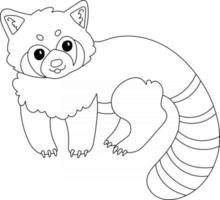 Red Panda Kids Coloring Page Great for Beginner Coloring Book vector