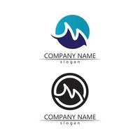 M Letter Logo Template font logo business vector