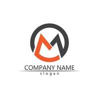 M Letter Logo Template font logo vector