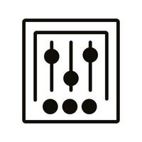 icono de estilo de silueta de control de consola musical vector