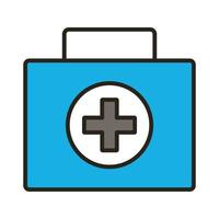 medicine drug kit line and fill style icon vector
