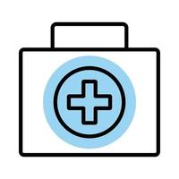 medicine drug kit line style icon vector