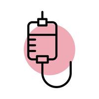 blood bag medical line style icon vector