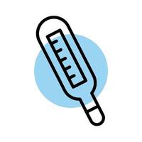 medical thermometer tool line style icon vector