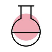 medical tube test flask laboratory line icon vector