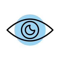 eye human organ line style icon vector