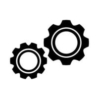 gears machine silhouette style icon vector