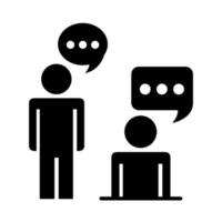 businessmen couple figures with speech bubble silhouette style icon vector