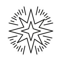 star zodiac symbol line style icon vector