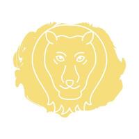 leo zodiac sign block style icon vector