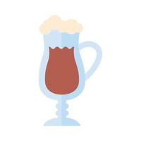 cup with ice coffee drink flat style icon vector