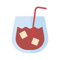 whiskey cup drink flat style icon vector