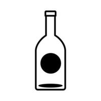 wine bottle drink line style icon vector