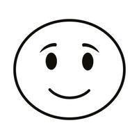 happy emoji face classic line style icon vector