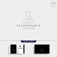 fashion lady beauty collection in simple line logo template vector illustration icon element vector