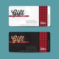 Gift voucher discount template vector