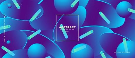 Abstract Geometric flowing 3D oval and pipe on colorful dynamic shape compositions background modern design vector illustration landing page