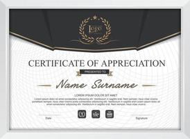 Certificate of appreciation template vector