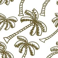 Coconut Pattern Seamless Vector Template