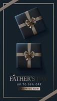 Happy Fathers Day sale banner background vector