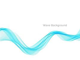 Smooth stylish flowing blue wave background vector