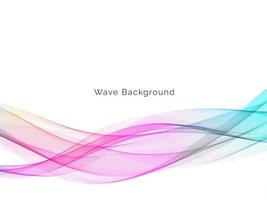 colorful wave stylish smooth background design vector