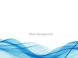 Abstract blue wave design decorative background vector